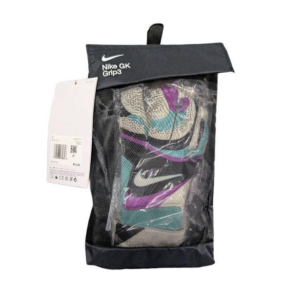 Nike GK Grip 3 Goalkeeper Soccer Gloves FB2998-010 Size 8 New! - Picture 1 of 7